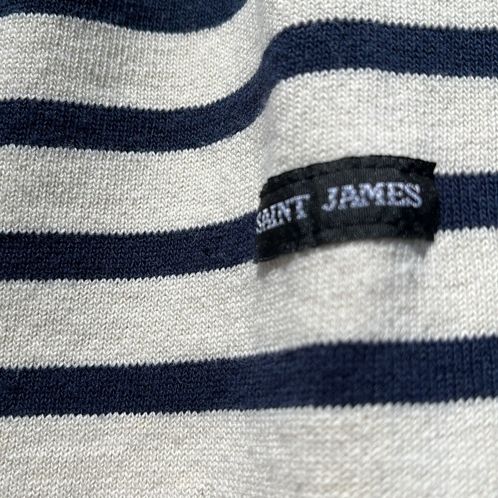 St James Breton Striped Hoodie Size L - Picture 2 of 6